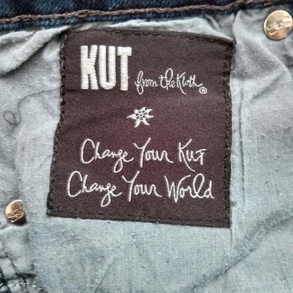Kut From The Kloth Straight Leg MidRise Jeans Dark Wash 6L - Picture 8 of 9
